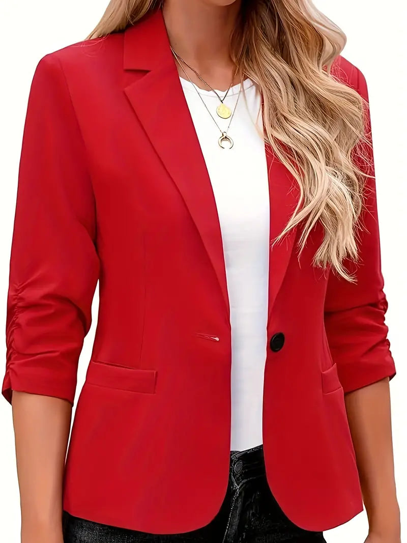 Casual blazer with lapel collar - Maeve