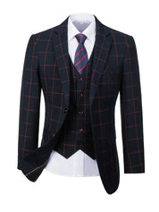 Men's retro checked single-breasted suit - Rhett