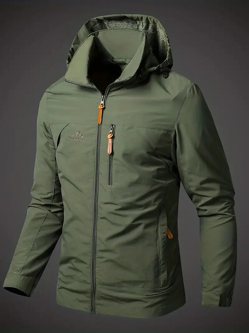 Men's lightweight hooded rain jacket - Luis