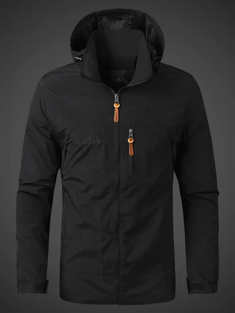 Men's lightweight hooded rain jacket - Luis