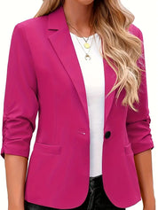 Casual blazer with lapel collar - Maeve