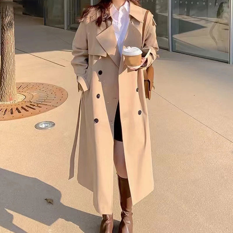 Long trench coat for spring and autumn - Anya