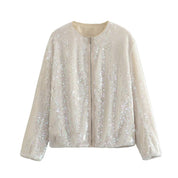 Stylish glitter bomber jacket - Adelynn