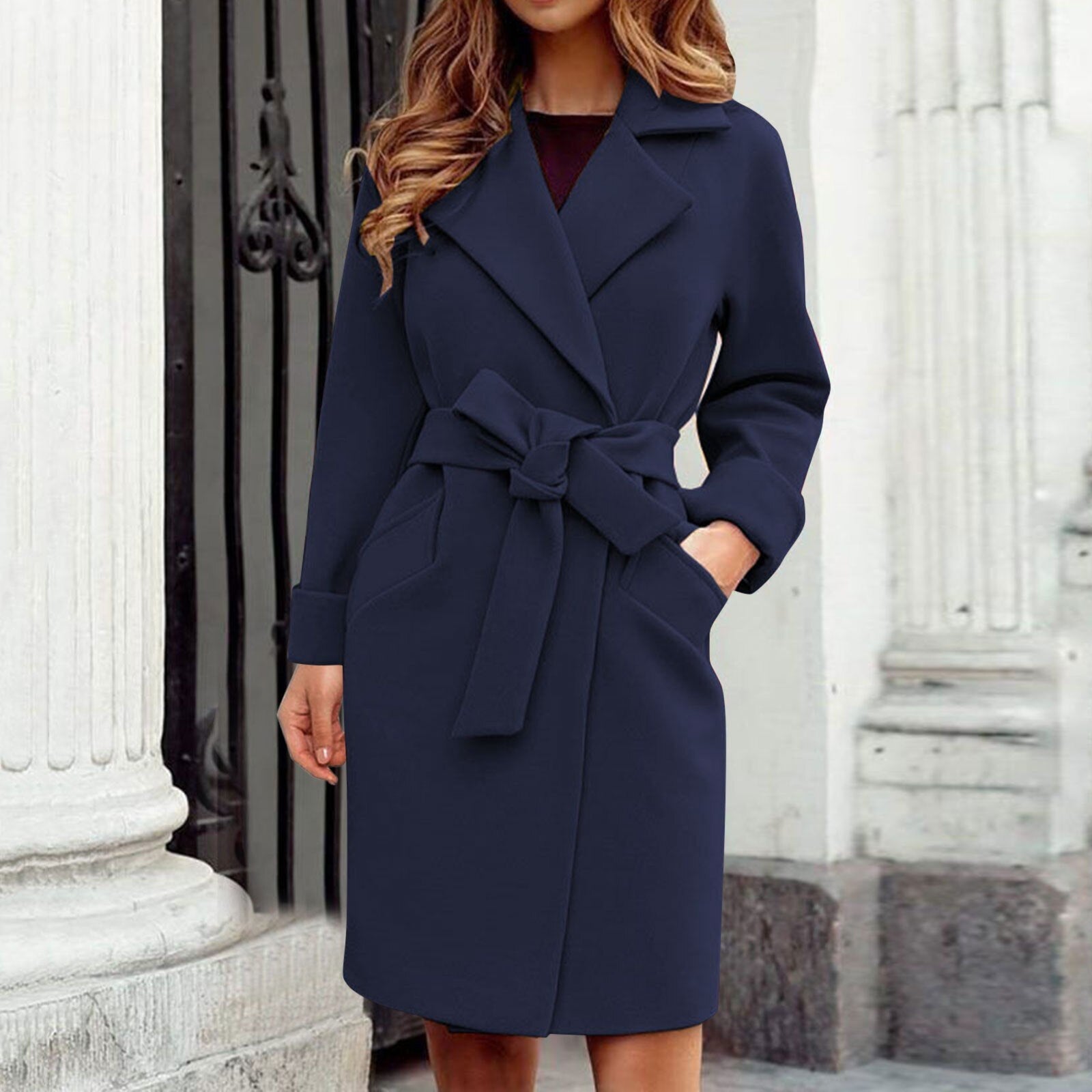 Long elegant winter trench coat - Brooklynn