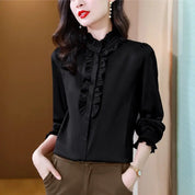 Elegant satin silk shirt - Elaina