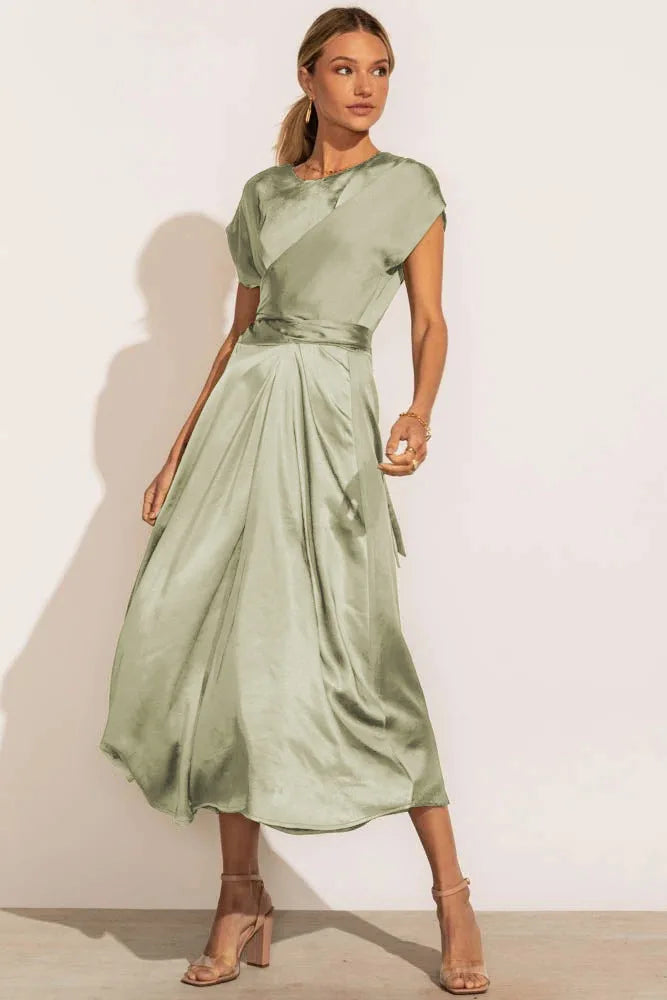 Elegant party dress in satin silk - Gabriella