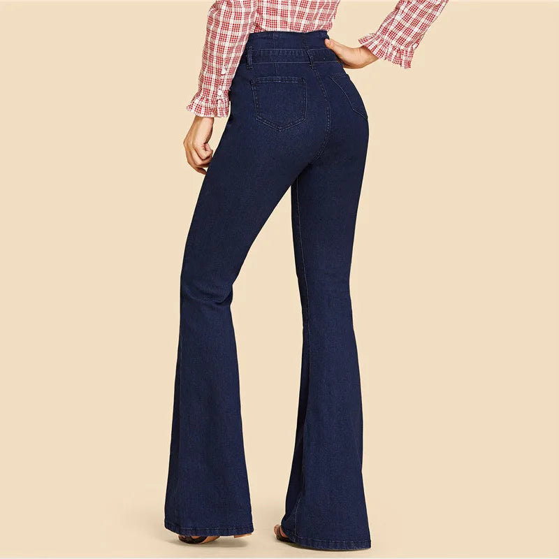 Women's stretchy flared jeans - Ana