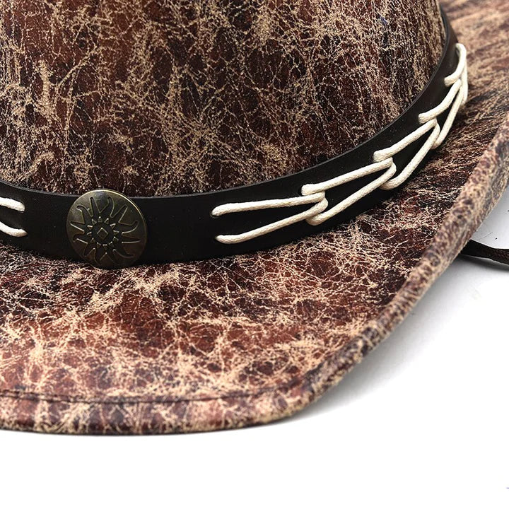 Elegant leather cowboy hat - Richard