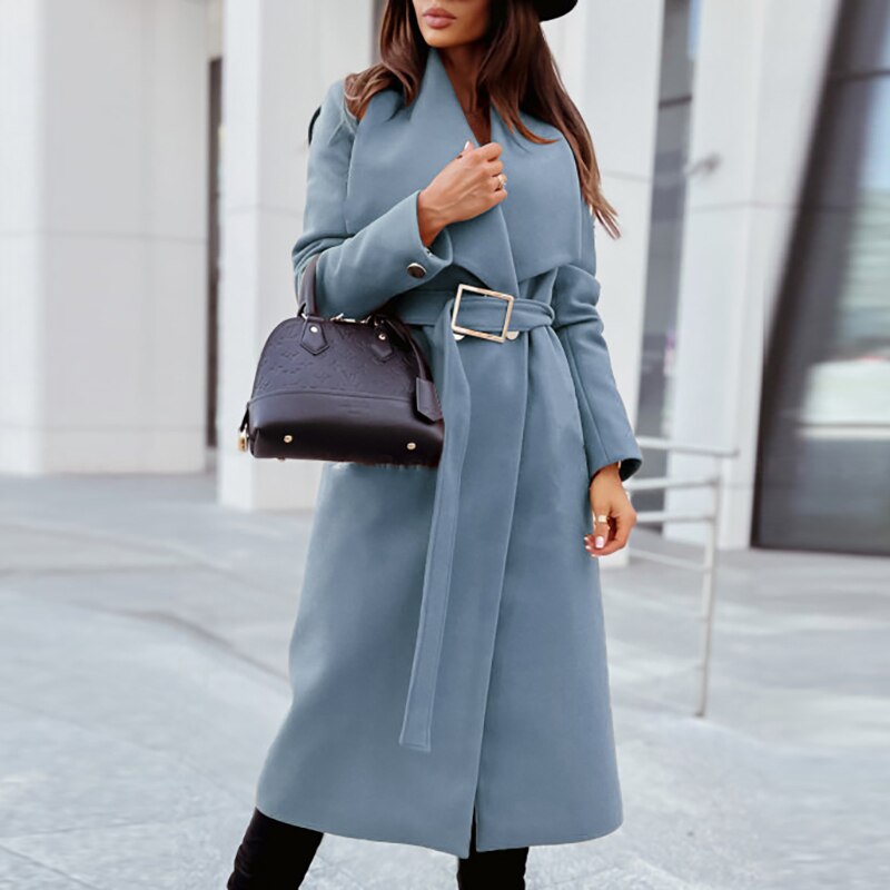 Wool coat with wide collar - Jocelyn