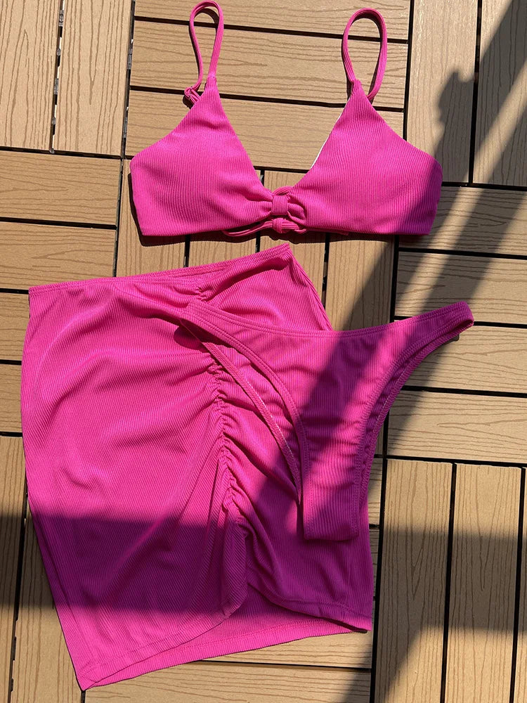 Three-piece stylish bikini set - Katherine