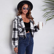 Stylish short checked jacket - Reign