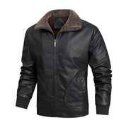 Autumn and winter straight leather jacket - Malachi