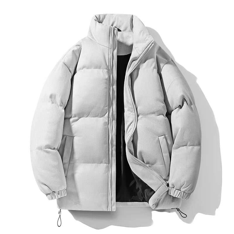 Warm puffer jacket with standing collar - Caden