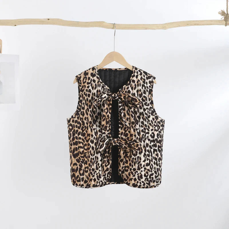 Leopard Spring Gilet - Cora