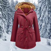 Padded winter jacket with fur collar - Nicole