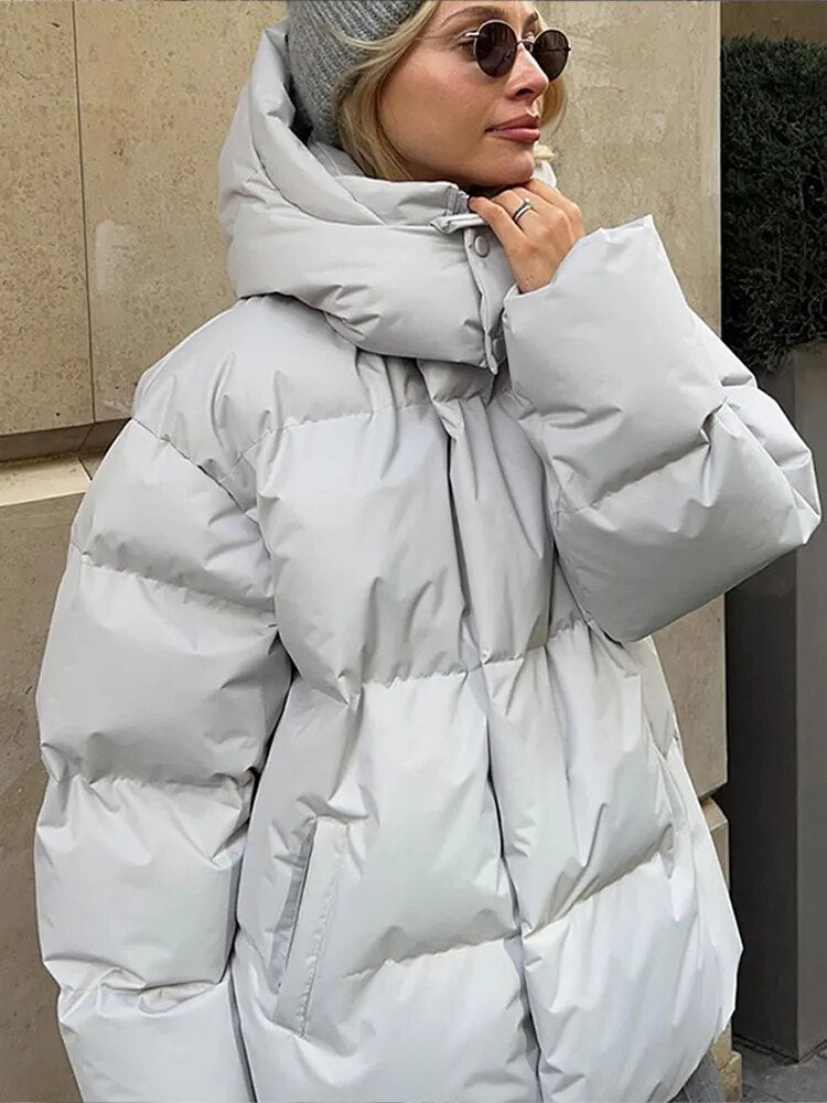 Stylish oversized hooded jacket - Kaliyah