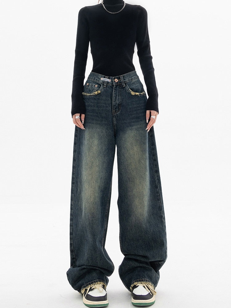 Streetwear Korean baggy jeans - Arabella