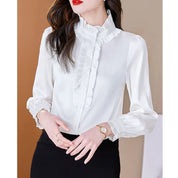 Elegant satin silk shirt - Elaina