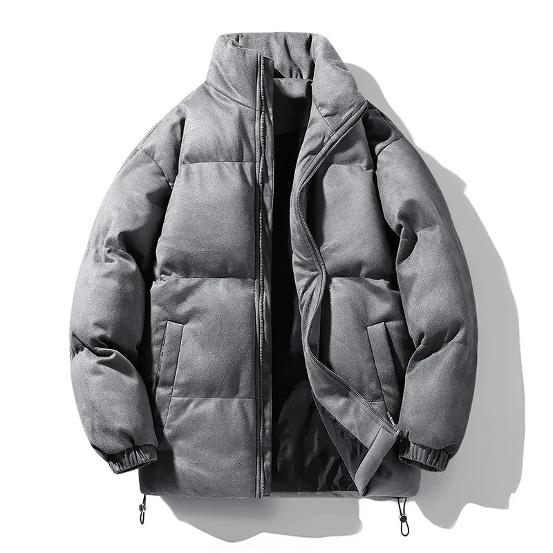 Warm puffer jacket with standing collar - Caden