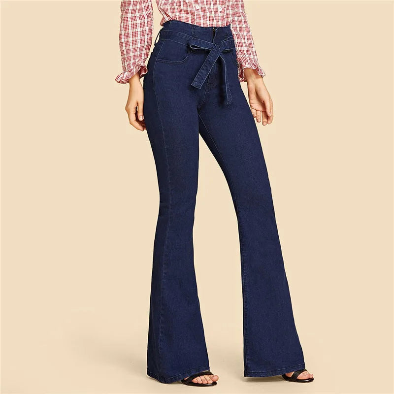 Women's stretchy flared jeans - Ana