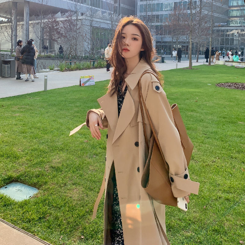 Long trench coat for spring and autumn - Anya