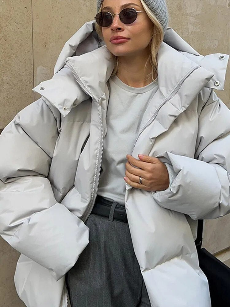 Stylish oversized hooded jacket - Kaliyah