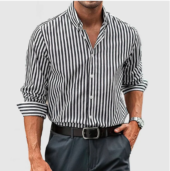 Striped cotton shirt - Rhys