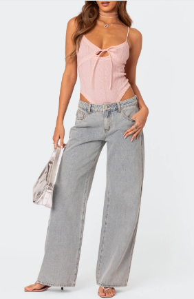 Stylish women's loop jeans - Journee