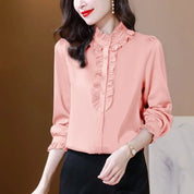 Elegant satin silk shirt - Elaina