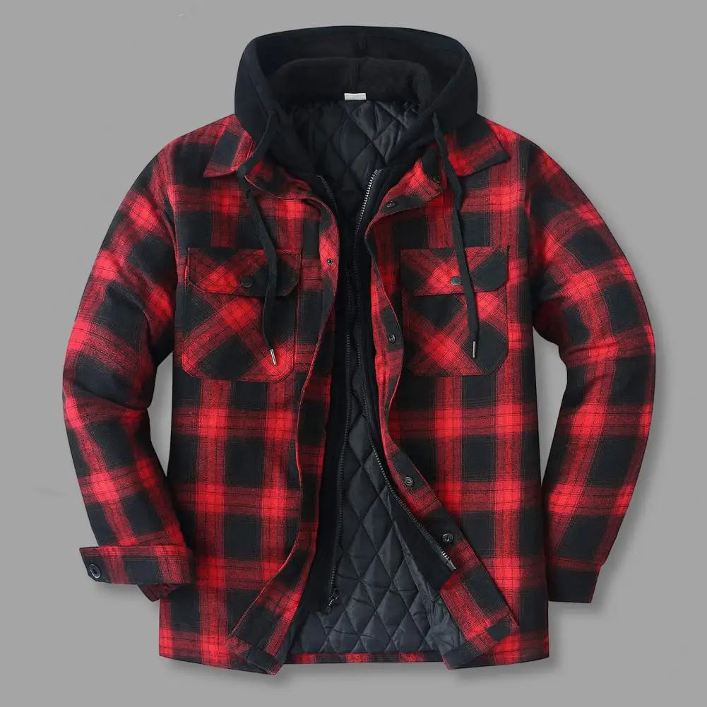 Warm checked fleece shirt jacket - Bryson