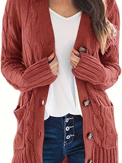 Knitted cardigan with buttons - Arleth