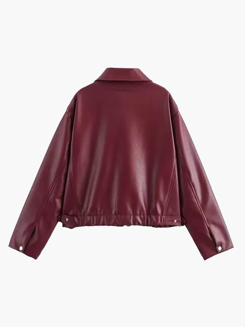 Zipped leather jacket - Ariyah