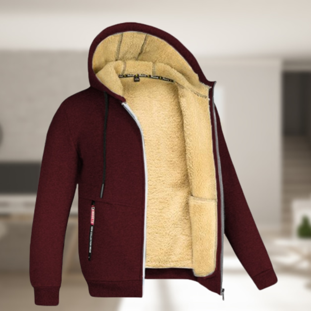 Casual winter jacket with hood - Carlos