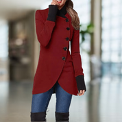 Stand-up collar coat for women - Cecelia