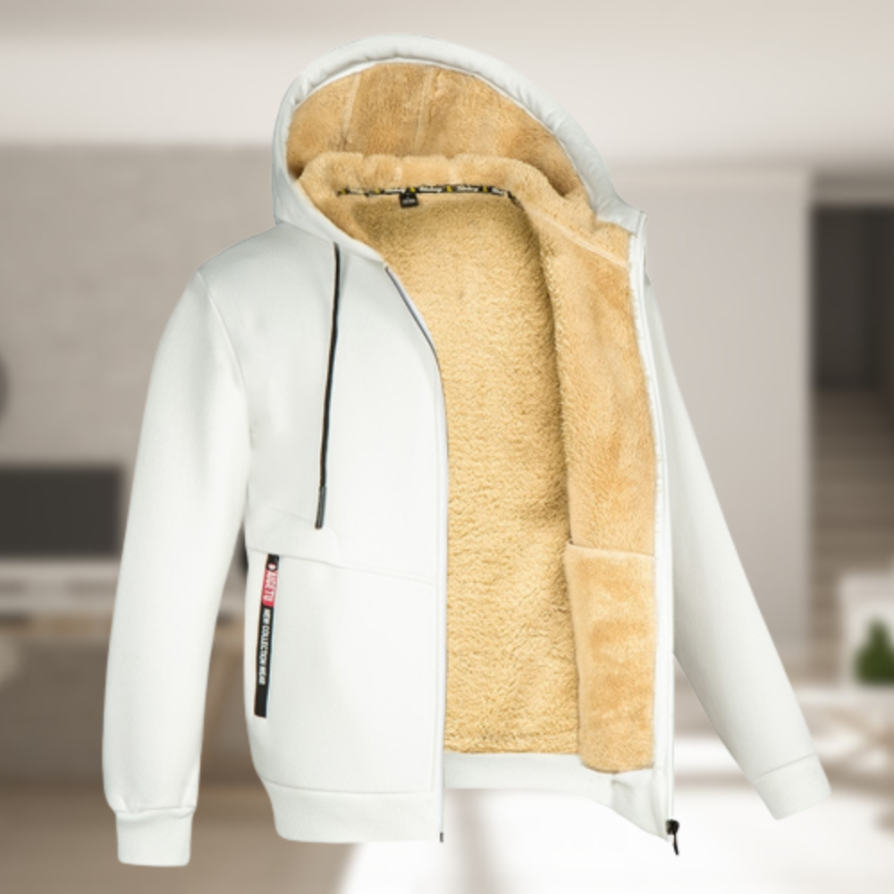 Casual winter jacket with hood - Carlos