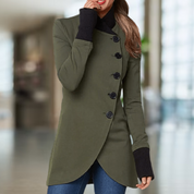 Stand-up collar coat for women - Cecelia