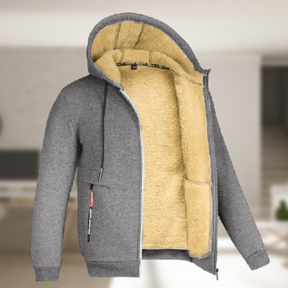 Casual winter jacket with hood - Carlos