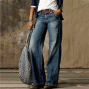 Retro chic wide denim jeans - Natalie