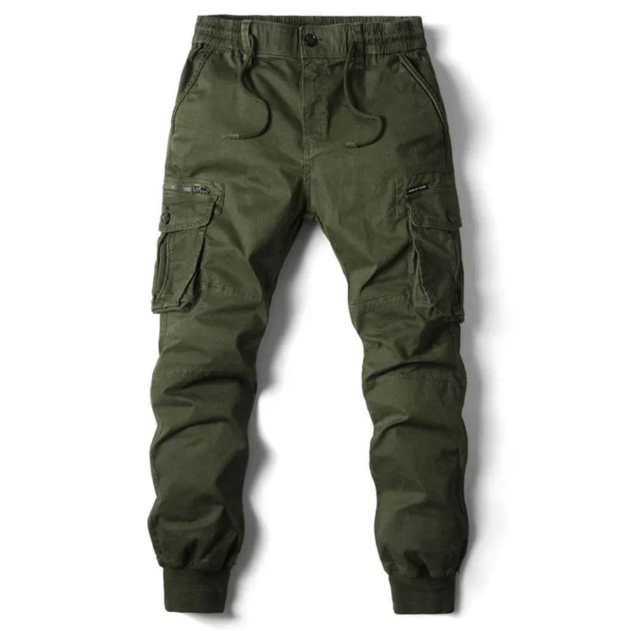 Cargo trousers with elasticated waistband - Tristan