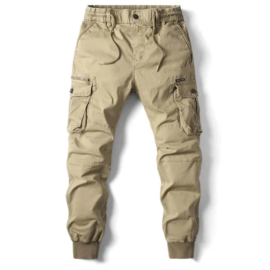 Cargo trousers with elasticated waistband - Tristan