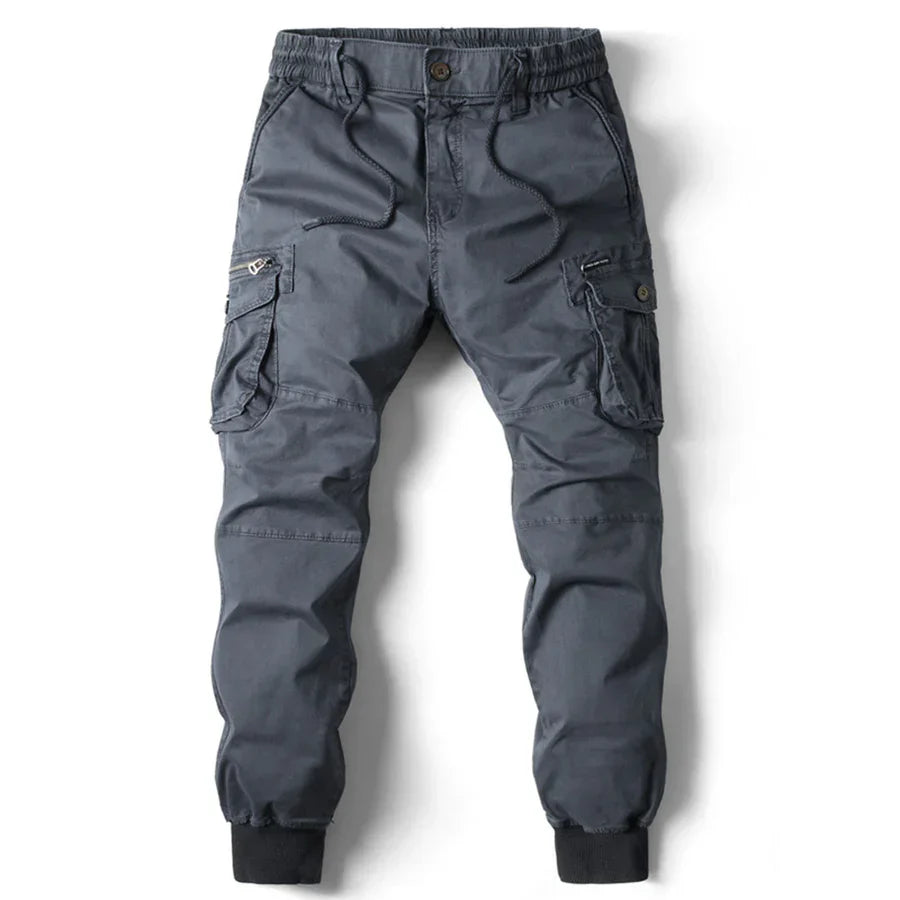 Cargo trousers with elasticated waistband - Tristan