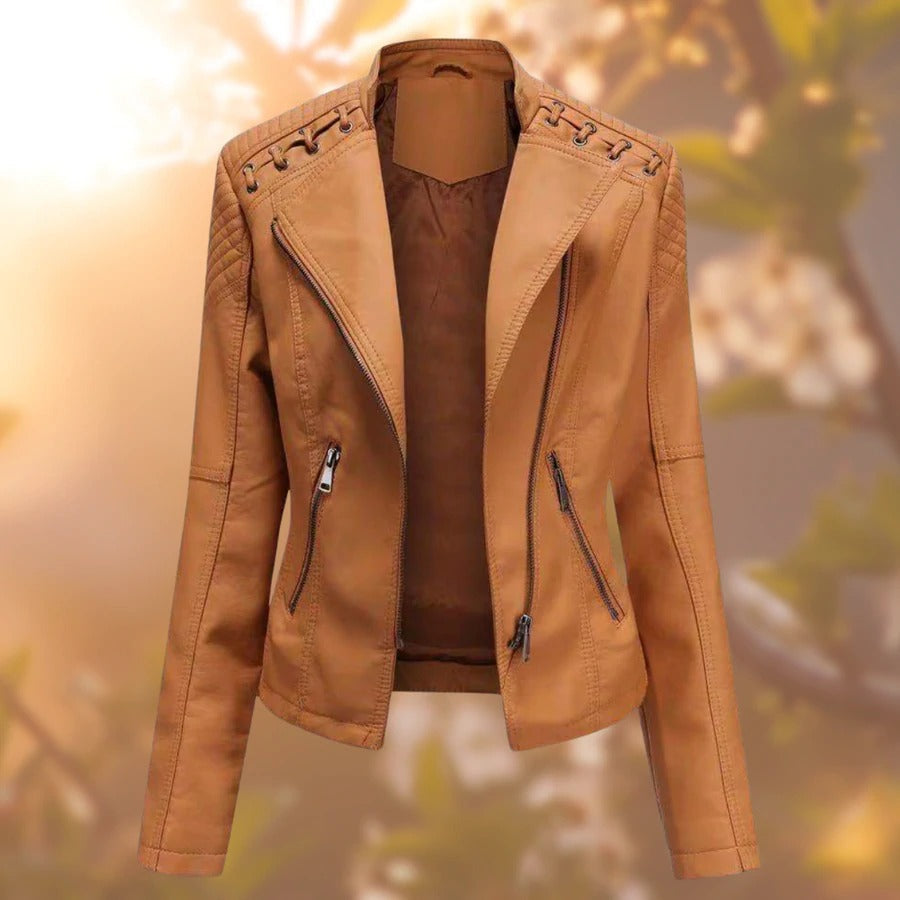 Elegant leather jacket for Woman - Emilia