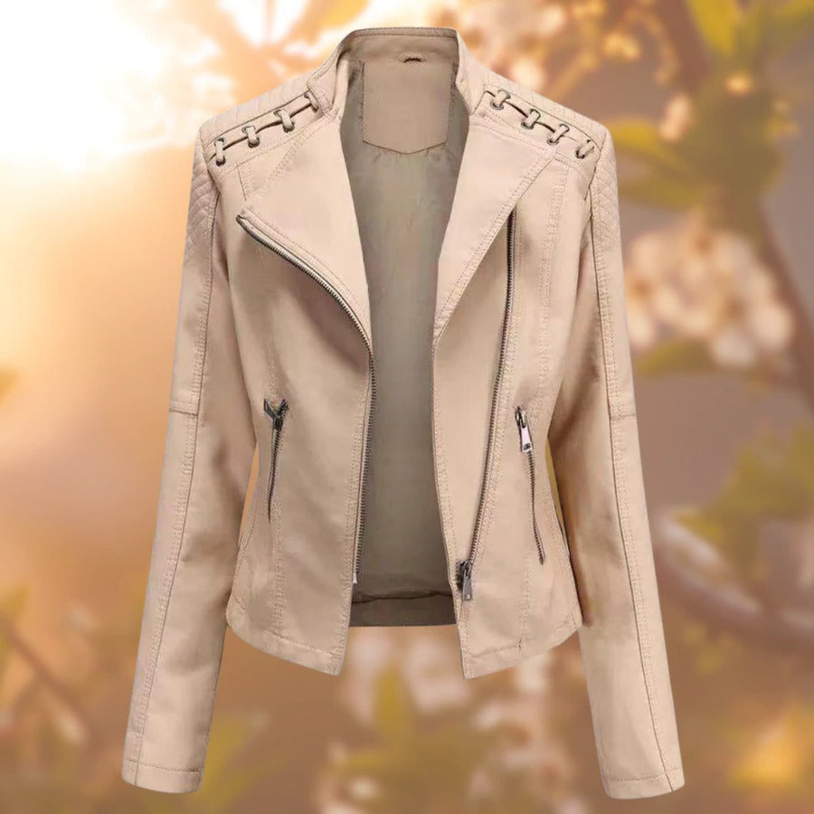 Elegant leather jacket for Woman - Emilia