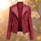 Elegant leather jacket for Woman - Emilia