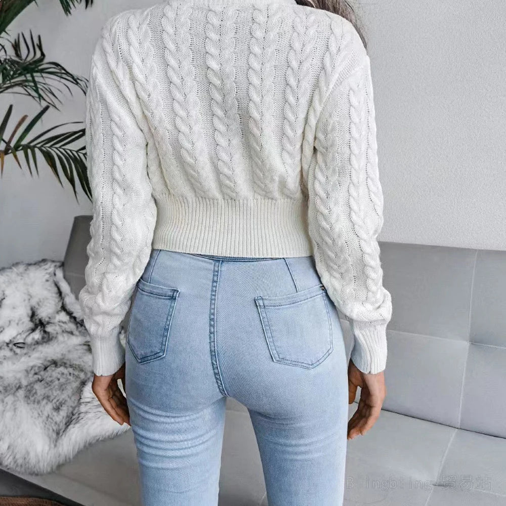 Warm knitted pullover for women - Miranda