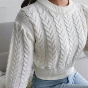 Warm knitted pullover for women - Miranda