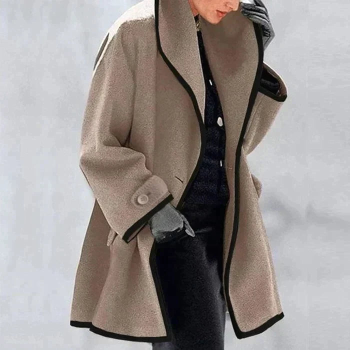 Wool coat with wide collar - Malani