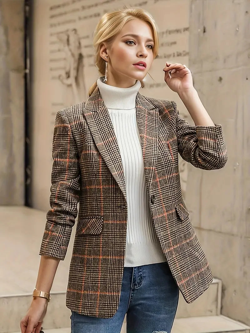 Casual blazer with lapels - Leah