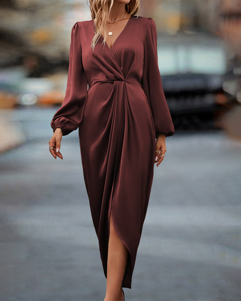 Elegant dress with lantern sleeves - Hanna