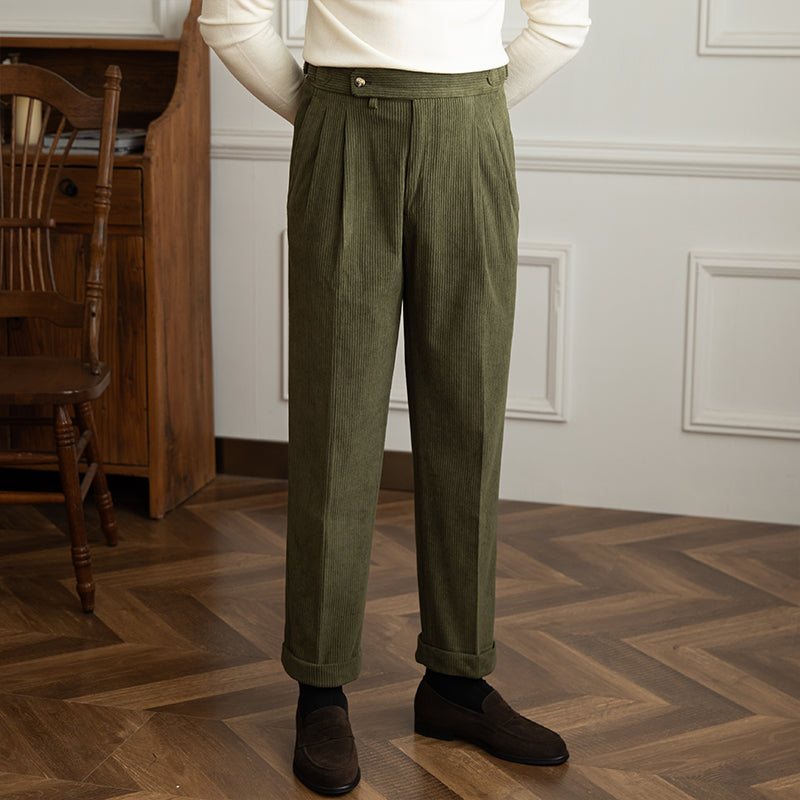 Corduroy pant with pleats - Lennox